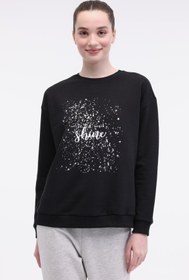 Resim WL JEWEL 16BT202 5FX Siyah Kadın Sweatshirt 