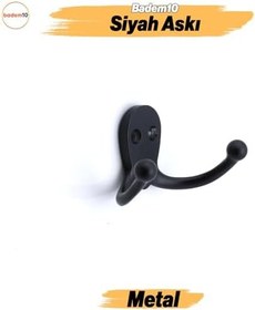 Resim Kanca Askı Siyah Dolap Askılık Askılığı Duvar Vestiyer Banyo Mutfak Elbise Kıyafet Askısı Portmanto 