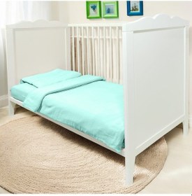 Resim Joyous Mom Kids 4 Katlı Müslin Nevresim Takımı Organik Bebek Uyku Seti Mint 