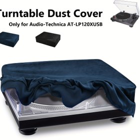 Resim Audio Technica AT-LP120XUSB Plak Çaları için Ultra Yumuşak Toz Kapak, AT-LP120XUSB Vinil Plak Çaları için Toz ve Çizik Koruma Kapak, Plak Çaları Kılıfı, Kısa Kadife Toz Kapak 