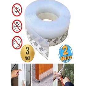 Resim Mrt Bilişim Rüzgar ve Soğuk Kesici Kapı Pencere Bandı Haşere Önleyici 2 Metre 3 Tane Şerit Bant 