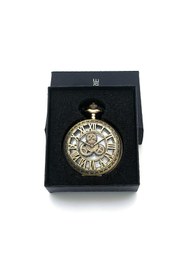 Resim valkyrie Vintage Antika Tasarım Dilşli Roma Rakamlı Zarif Bronz Kuvars Cep Köstekli Saat 