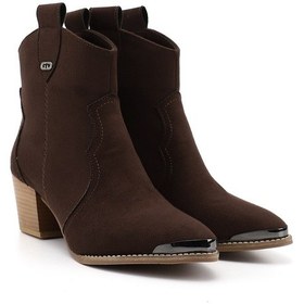 Resim Gönderi R Kadın Koyu Kahve Süet Sivri Burun Kalın Topuklu Kovboy Bot Dkzb66832133 Koyu Kahve Süet 