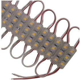 Resim 12 Volt 0,48 Watt 3'lü Mercekli Mini Modül Led Gün Işığı 3000k Dış Mekan Ip67 10 Adet 