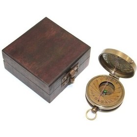 Resim 9034356572080drvs - Ahşap Kutulu Pirinç Pusula Model 5 