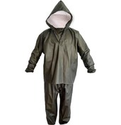 Resim BALIKÇI TAKIM YAĞMURLUK SU GEÇİRMEZ DİKİŞSİZ HAKİ RENK AVCI BALIKÇI YAĞMURLUĞU ALT ÜST TAKIM YAĞMURLUK 