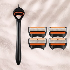 Resim 1 Sap+4 Bıçak/ 1 Sap+8 Bıçak/ 1 Sap+12 Bıçak, Erkek Güvenlik Tıraş Makinesi, Erkek Manuel Jilet Seti - Sakal ve Bıyık Bakımı için 1 Saplı ve Doldurulabilir Metal Bıçaklı 6 Katmanlı Güvenlik Tıraş Makinesi - Pürüzsüz Tıraş İçin Kullanımı ve Temizliği Kolay 