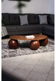 Resim Top Sehpa & Küre Ceviz Mdf Orta Sehpa - Ceviz 