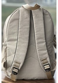 Resim NEMO BAGS Unisex Bej Sırt Okul Laptop Seyahat Çantası 