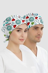 Resim ÇİZGİ MEDİKAL Hipotez Desenli Bone (Cotton Likra Kumaş) 