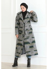 Resim Winter Desen Oduncu Kuşaklı Kap / Bordo - F0505 Haki 