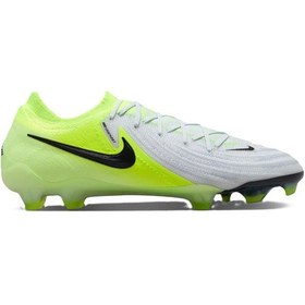 Resim Nike Phantom Gx Iı Elite Fg-pro Mens Football Shoes Profesyonel Erkek Krampon Gri Neon Yeşil Gri - Yeşil 