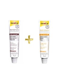 Resim Gimcat Hairball Malt Paste 20 G + Multivitamin Paste 20 G 