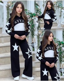 Resim Star Style Kız Çocuk 3'lü Takım - 3/12 Yaş - 31517 Siyah 