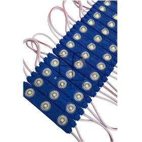 Resim 12 Volt 1.2 Watt 3 Lü Mercekli 2835 Modül Led Turkuaz 10 Adet 