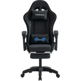 Resim Fashcolle Black Star Işıklı - Masaj Özellikli Oyuncu Koltuğu Black 