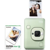Resim Fujifilm Instax Mini Liplay Hybrid Matcha Green Fotoğraf Makinesi Ve 10'lu Film Seti 