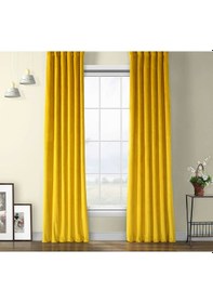 Resim Evdepo Home Deniz Soft Pileli Fon Perde Sarı 