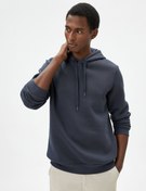 Resim Basic Kapşonlu Sweatshirt Uzun Kollu Ribanalı Şardonlu 