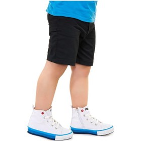 Resim Kiko Kids Tinna Bağcıklı Erkek Çocuk Boğazlı Keten Spor Ayakkabı Beyaz - Mavi 