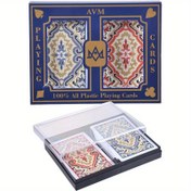 Resim 1 set İki Çift Bir Kutuda - İncelikli Çiçek Tasarımı ve Şeffaf Saklama Kutusu ile Premium Poker Oyun Kartları, Aile Toplantıları, Arkadaş Toplantıları, Açık Hava Piknikleri ve Bekleme Aralıkları için İdeal 