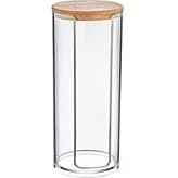 Resim Ahşap Kapak Disk Pamukluk Organizeri 