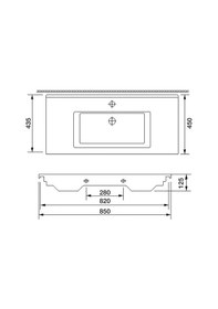 Resim Newarc Silver Slim Lavabo 501085 