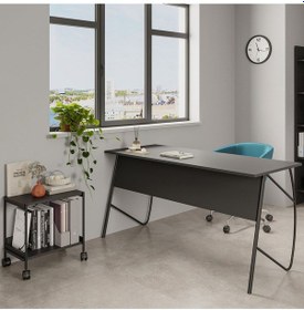 Resim Ella Çalışma Masa Takımı 150 Antrasit Antrasit Ceviz 