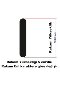 Resim Stencil Rakam Boyama Şablonu X053-sayı Rakam Yüksekliği 5 Cm 