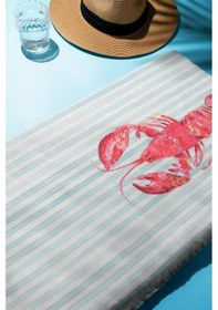 Resim Dijital Baskı Plaj Deniz Havlusu Istakoz Desenli Peştamal Hvl0215 Renkli 