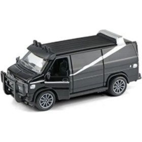 Resim Toysan Çek Bırak Minibüs K174A19-SIYAH-GRI Araba 