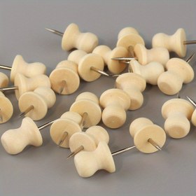 Resim Ahşap Renkli Pushtack Ahşap Basınçlı Pipet Şapka Pushtack 