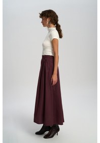 Resim Mai Collection Mai Studios Co. Rhea Köprü Detay Uzun Bordo Etek Bordo 