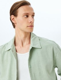 Resim Koton Çıtçıt Düğmeli Cep Detaylı Pamuklu Kot Ceket Mınt 5sam50002nd Mint Mint Yeşili 