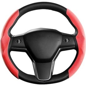 Resim Yulong Ximistore9 Tesla Model 3/y Süet Direksiyon Kılıfı - Kırmızı 