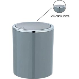 Resim Gri Çöp Kovası 2 Lt, Pratik ve Şık Ev ve Ofis Kullanımı 