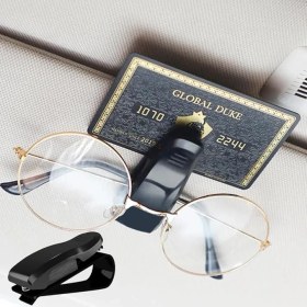 Resim Içi Gözlük Tutucu Kart Tutucu Minimalist Yaylı Klips Oto Gözlük Tutucu Siyah 