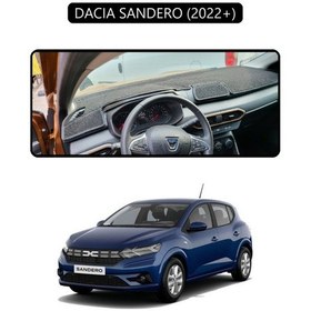 Resim Dacıa Sandero 2022+ Torpido Koruma Halısı Siyah Kenar 