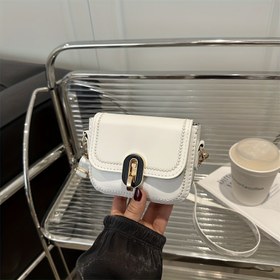 Resim Minimalist Beyaz Çapraz Çanta Altın Tonlu Donanım - İş, Partiler, Seyahatler İçin Şık ve Çok Yönlü Tasarım - Anahtarlar, Ruj ve Daha Fazlası İçin Mükemmel - Doğum Günleri, Şükran Günü, Sevgililer Günü, Mezuniyet, Günlük Taşıma Çantası İçin İdeal Hediye | Şık Beyaz Çanta | Ba 