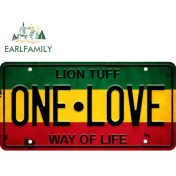 Resim Wenchang Shop C Stil A Vintage Rasta Lisans Levhası One Love Vinil Araba Sticker Buzdolabı Dıy Çıkartma Sörf Tahtası Dekorasyonu - 13 cm x 6.6 cm (Yurt Dışından) 