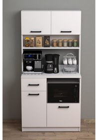 Resim Moonlife Mocha Çok Amaçlı Kahve Köşesi Dolabı Beyaz 