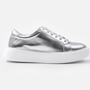Resim NILUFARR Julia Gümüş Hakiki Deri Kadın Sneaker 