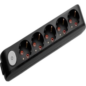 Resim Viko Siyah Beşli Topraklı Anahtarlı Klemensli 