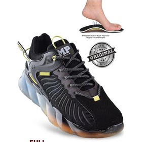 Resim Tam Ortopedik Taban Günlük Erkek Spor Ayakkabı Geniş Taban Ultra Comfort Mp 1229 Siyah 