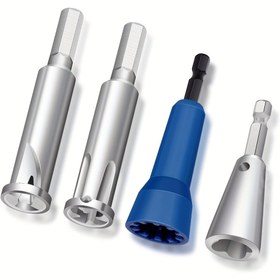 Resim 4 adet Alaşımlı Tel Bükme ve Sıyırma Aleti Seti, Tel Somun Bağlantı Sürücüsü, 1/4" Mandren, Hızlı Sıyırma, Montaj Gerektirmez, Elektrikçi Aletleri ile 