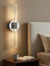 Resim Bhbackhome Bubbleflux Large Şık Tasarım Modern Ledli Aplik 51 Cm Gümüş Elektrikli Kumandalı Gümüş 