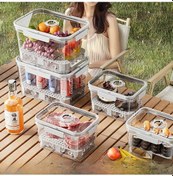 Resim Konesam Taşınabilir Mini Buzdolabı İle Meyve Saklama Kutusu - Outdoor Kamp Piknik İçin El Tutanlı Muhafaza Kutusu Büyük Boy Gelişmiş Kanca + Alttaş Diğer 