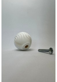 Resim Pomerol Beyaz İnci Lüks Mobilya Kulpu Zarif Ve Modern Tasarım Mobilya Kulpu 