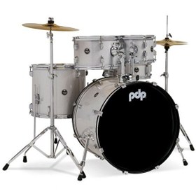 Resim PDP Drums centerstage 20" 5-Parça Akustik Davul Seti (Diamond White Sparkle) 