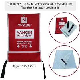 Resim Yangın Battaniyesi 150x150cm 